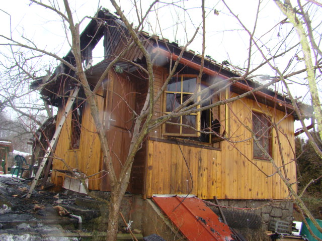 Požiar rekreačnej chaty na sídlisku Družba v chatovej oblasti KIRA v k.o. Bardejov